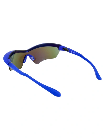 Shop Mykita Sunglasses In 330 Md30 International Blue | Turquoise Flash Mm Shield