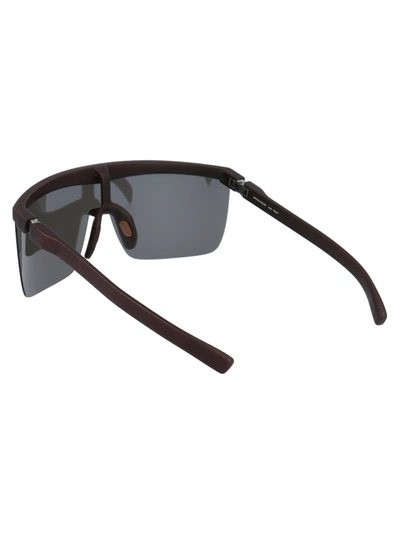 Shop Mykita Sunglasses In 322 Md22 Ebony Brown Silver Flash Shield