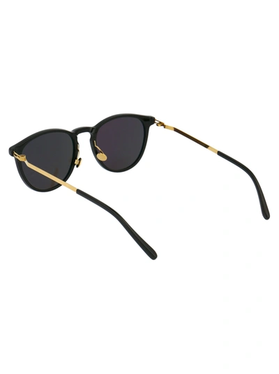 Shop Mykita Sunglasses In 919 C6 Black/glossy Gold | Brilliant Grey Solid