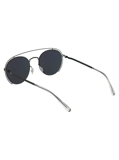 Shop Mykita Sunglasses In 002 Black | Dark Grey Solid
