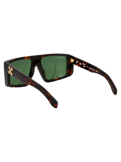 Shop Off-white Sunglasses In 6055 Brown Green
