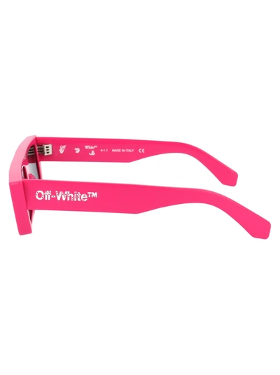 Off-white Marfa Rectangular-frame Sunglasses In 3207 Fucshia Light Grey