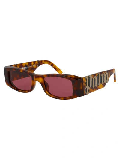 Shop Palm Angels Sunglasses In 6037 Brown Purple