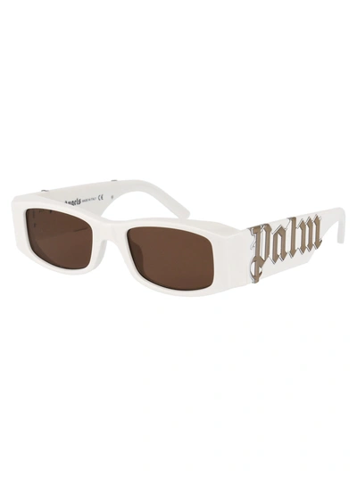 Shop Palm Angels Sunglasses In 0160 White Brown