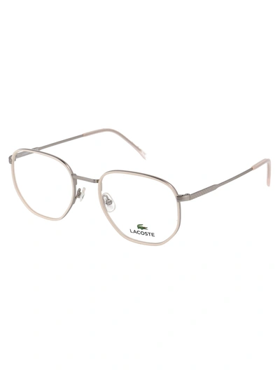 Shop Lacoste Optical In 045 Silver Nude Pink