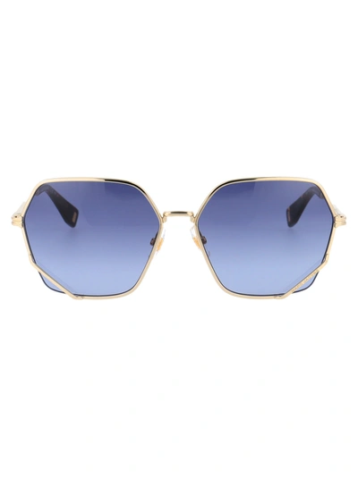 Shop Marc Jacobs Sunglasses In 06jgb Gold Havana