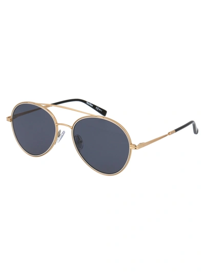 Shop Max Mara Sunglasses In Rhlir Gold Blck