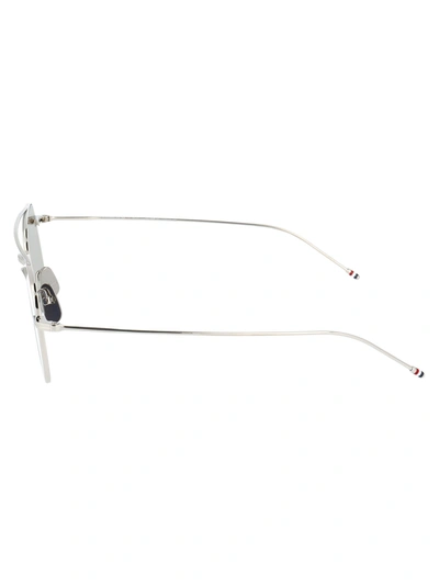 Shop Thom Browne Sunglasses In Silver W/ Dark Grey - Silver Flash Mirror  - Ar