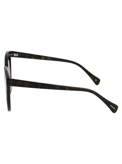 Shop Yohji Yamamoto Sunglasses In 134 Brown