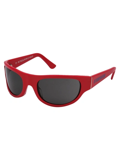 Shop Retrosuperfuture Sunglasses In Red Turbo