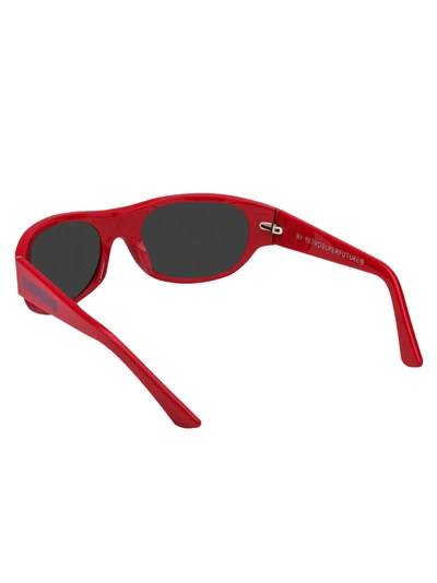 Shop Retrosuperfuture Sunglasses In Red Turbo