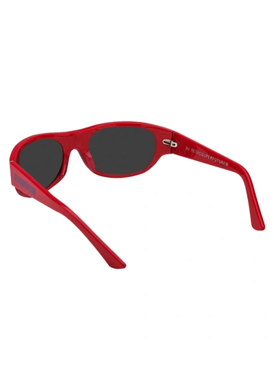 Retrosuperfuture Oversized Sunglasses In Red Turbo