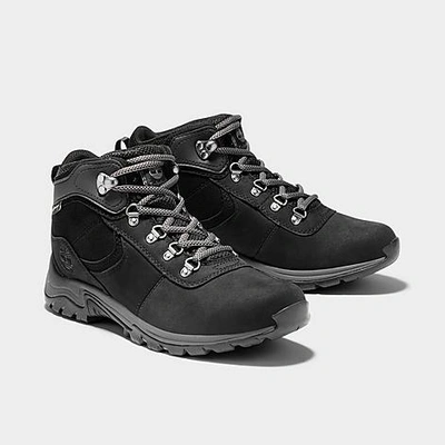 Shop Timberland Women's Mt. Maddsen Waterproof Hiking Boots In Black Full Grain