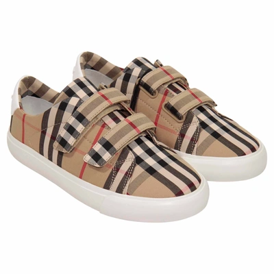 Shop Burberry Shoes In Check/bianco