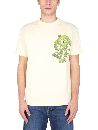 Shop Kenzo Flower Print T-shirt In Yellow