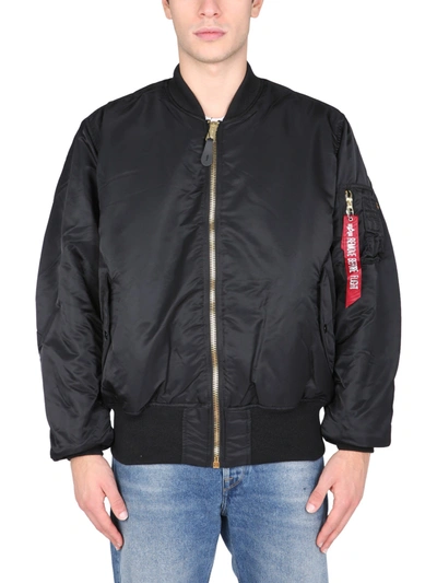 Shop Alpha Industries Ma-1 Bomber In Nero