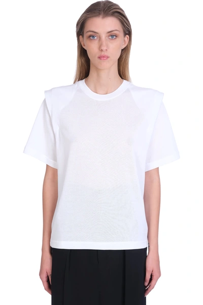 Shop Isabel Marant Zelitos T-shirt In White Cotton
