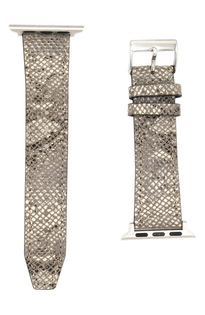Shop Rebecca Minkoff Python Print Leather Apple Watch® Band In Multi