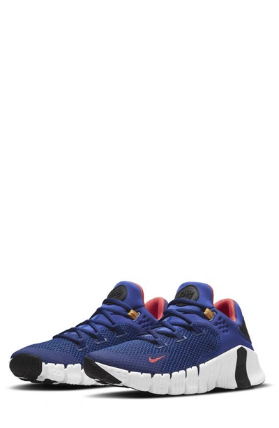 Nike Free Metcon 4 Training Shoes In Deep Royal Blue/black/white/magic  Ember | ModeSens