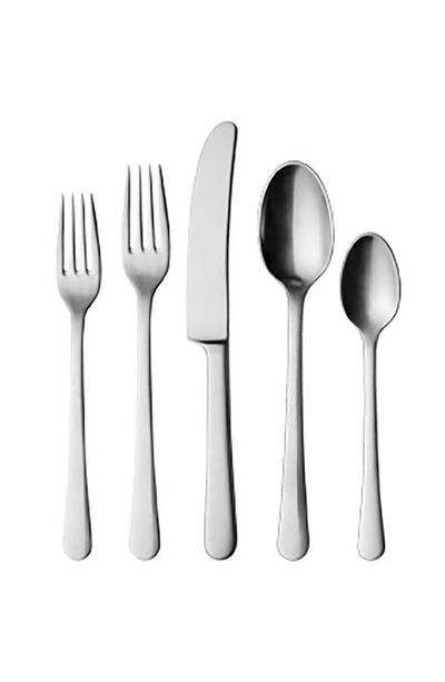 Shop Georg Jensen Copenhagen Five-piece Matte Flatware Place Setting In Silver