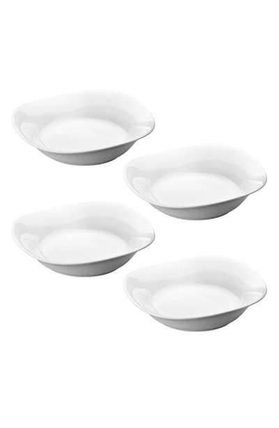 Shop Georg Jensen Cobra Set Of Four Bowls In White