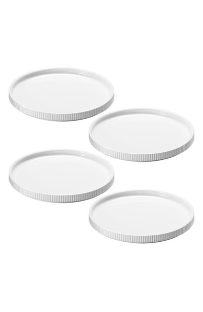 Shop Georg Jensen Bernadotte Set Of 4 Lunch Plates In White