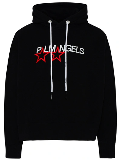 Shop Palm Angels Black Cotton Racing Star Sweatshirt