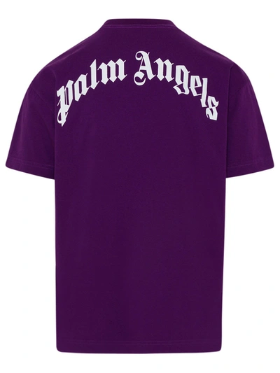 Shop Palm Angels T-shirt Bear Classic Viola In Violet