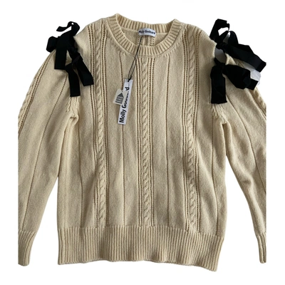 Pre-owned Molly Goddard Wool Jumper In Ecru