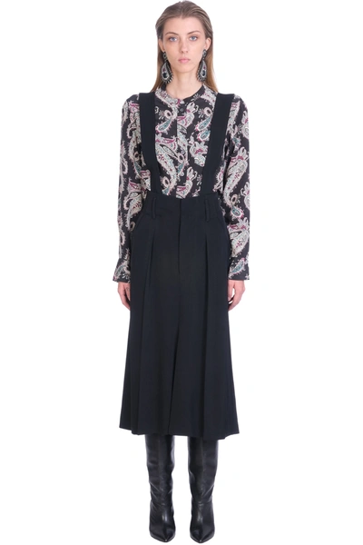 Shop Isabel Marant Laraya Skirt In Black Viscose