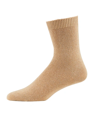 Shop Falke Cashmere & Wool-blend Cozy Socks In Camel