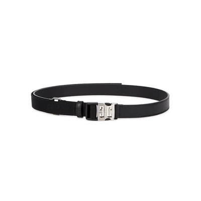 Shop Givenchy 4g Release Buckle Black Leather Belt