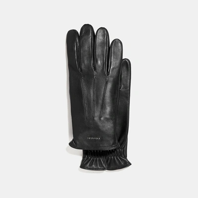 Shop Coach Tech Nappa Gloves In Black