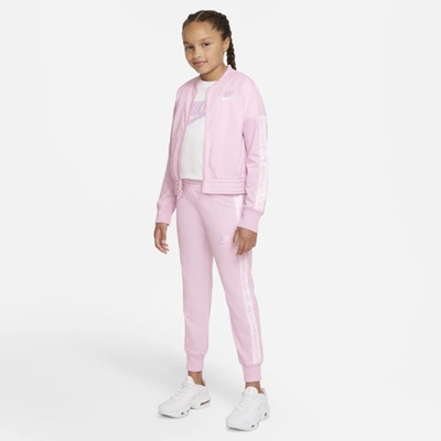 Shop Nike Sportswear Big Kids' Tracksuit In Pink Foam,white