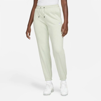 Shop Nike Sportswear Essential Women's Fleece Pants In Seafoam,heather,white