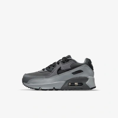 Shop Nike Air Max 90 Ltr Little Kids' Shoes In Anthracite,dark Grey,cool Grey,black