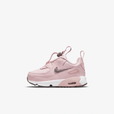 Shop Nike Air Max 90 Toggle Baby/toddler Shoes In Pink Glaze,violet Ore,white,pink Glaze