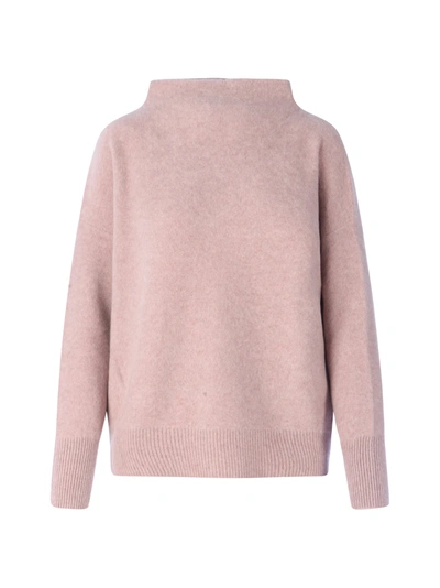 Shop Vince Boiled Funnel Neck Pullover In Pink & Purple