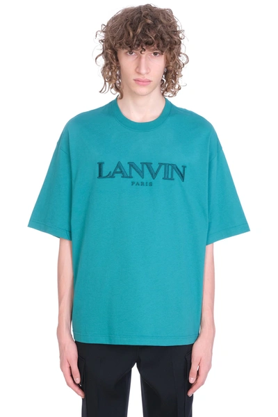 Shop Lanvin T-shirt In Green Cotton