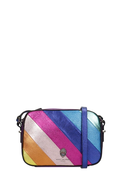 Shop Kurt Geiger Kensington Shoulder Bag In Multicolor Leather