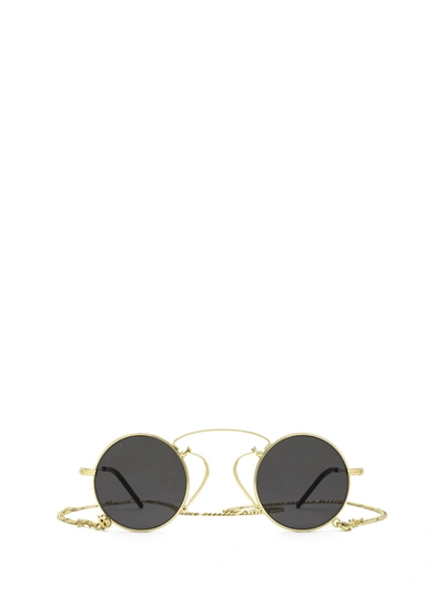 Shop Gucci Eyewear Round In Gold