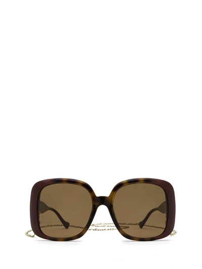 Shop Gucci Eyewear Square Frame Sunglasses In Multi