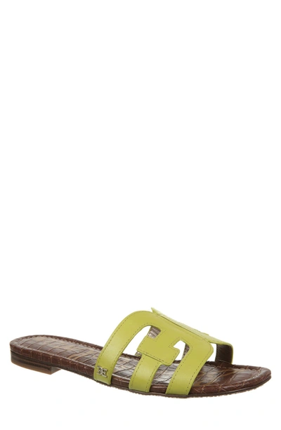 Shop Sam Edelman Bay Cutout Slide Sandal In Dm-limelight