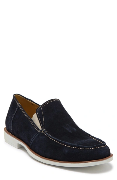 Shop Sandro Moscoloni Embossed Leather Loafer In Navy