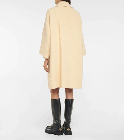Shop Gucci Bouclé Tweed Wool-blend Coat In Gardenia/mix