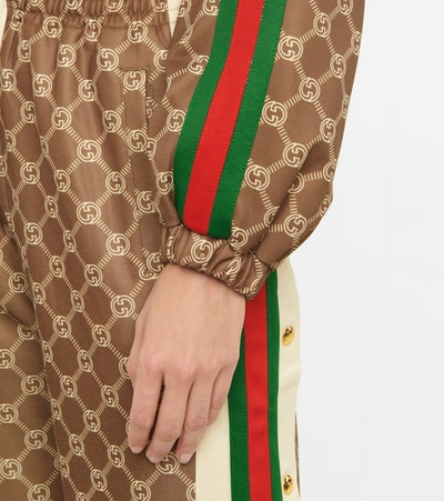 Shop Gucci Interlocking G Track Jacket In Military Green/ivory