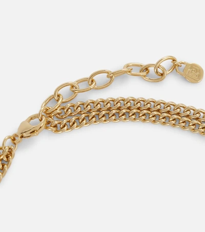 Shop Rabanne X Kimura Tsunehisa Wave Chain Link Necklace In Gold