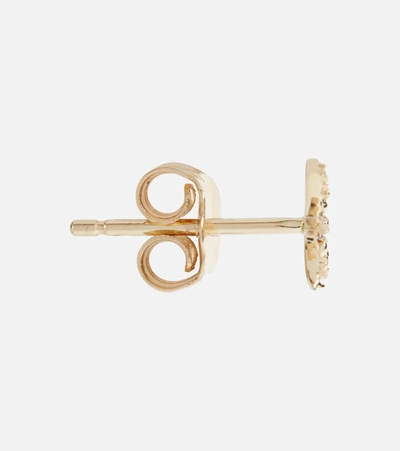 Sydney Evan Starbust 14kt Yellow Gold Stud Earring With Diamonds In Gold