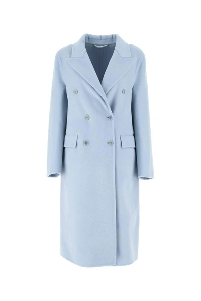 Shop Ermanno Scervino Double Breasted Coat In Blue