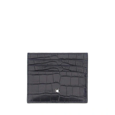 Shop Montblanc Meisterstück Selection Pocket Cardholder In Blue